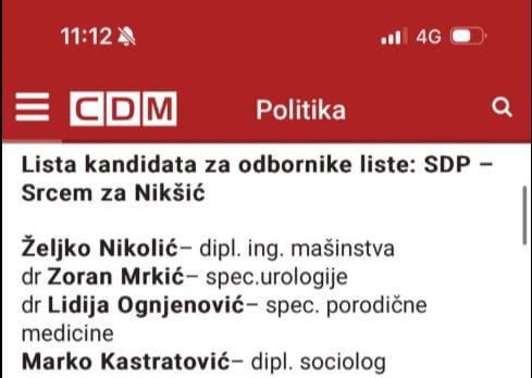 Fotografija 3: PES za nosioca liste u Nikšiću izabrao favorita Ranka Krivokapića, a odbacio pristalicu Amfilohija!