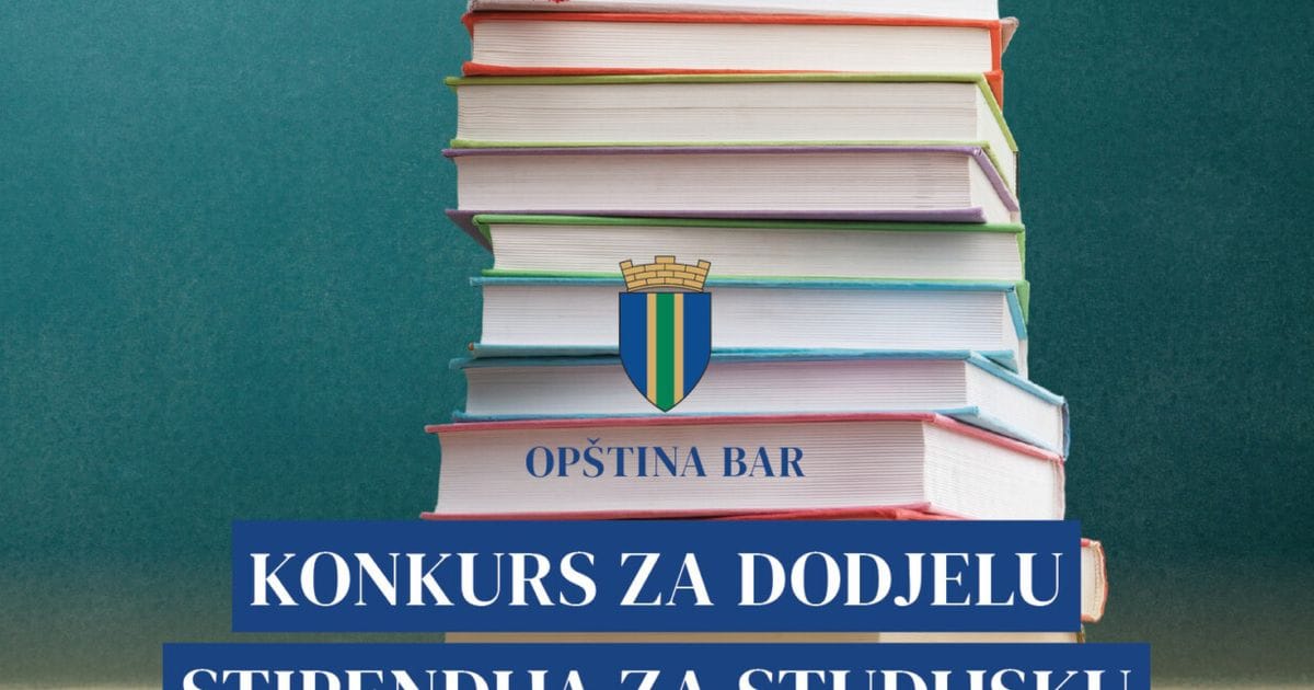 Raspisan Konkurs za dodjelu stipendija Opštine Bar: Za najuspješnije studente opredijeljeno 250.000 eura