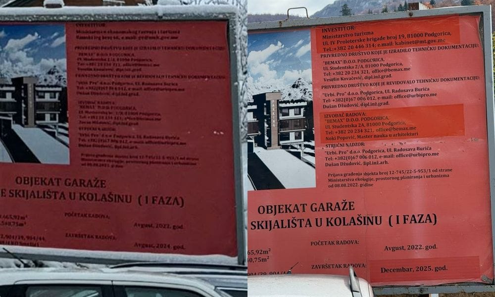 tabla kolašin bjelasica