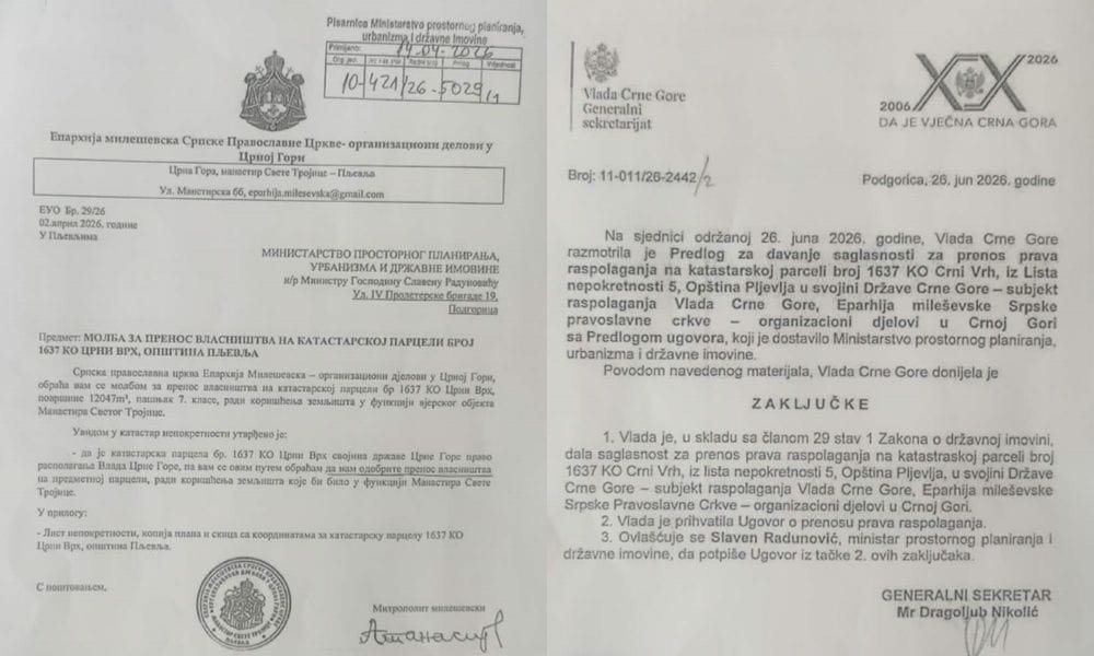 Fotografija 2: SVETOSAVSKA OKUPACIJA TERITORIJE: Vlada crkvi Srbije dala na raspolaganje preko 12.000 kvadrata kod Pljevalja
